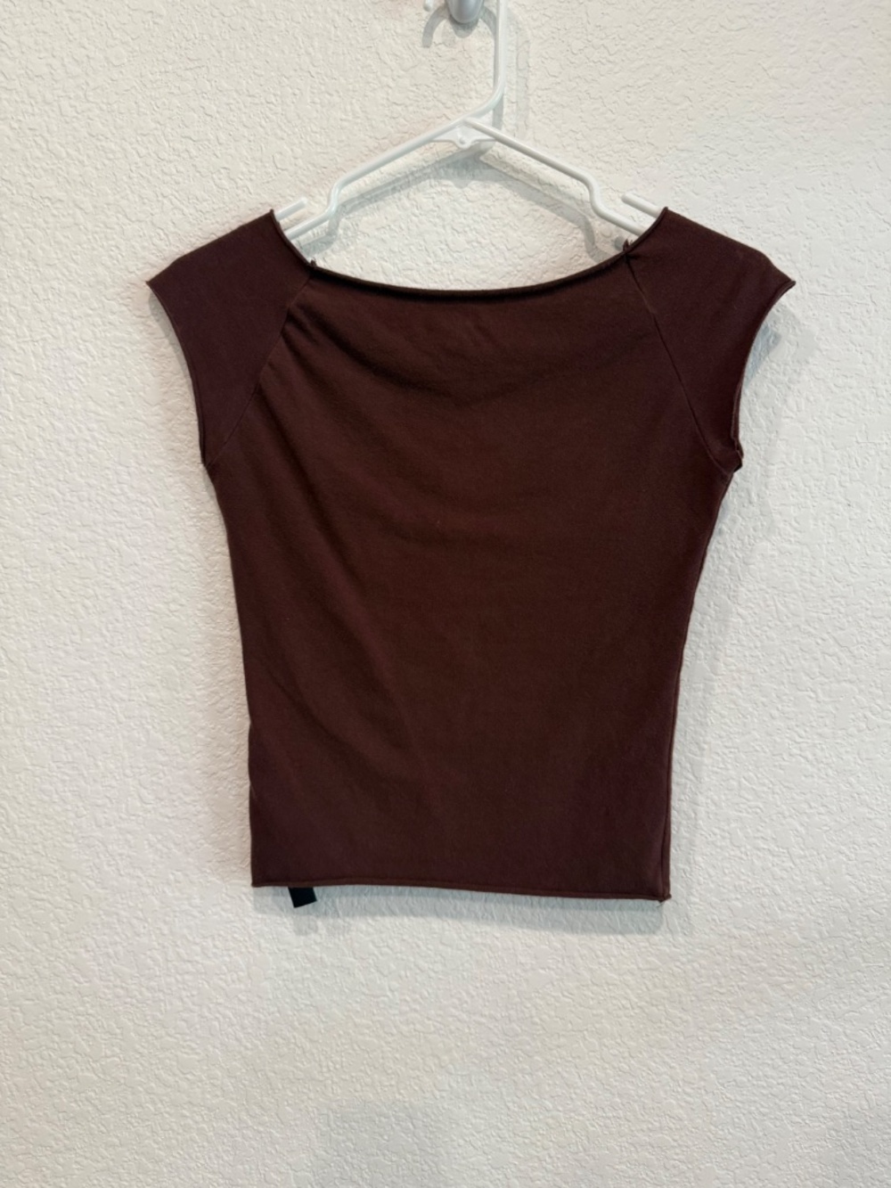 Out From Under Cotton Compression Boatneck Cropped Tee - Picture 5 of 8